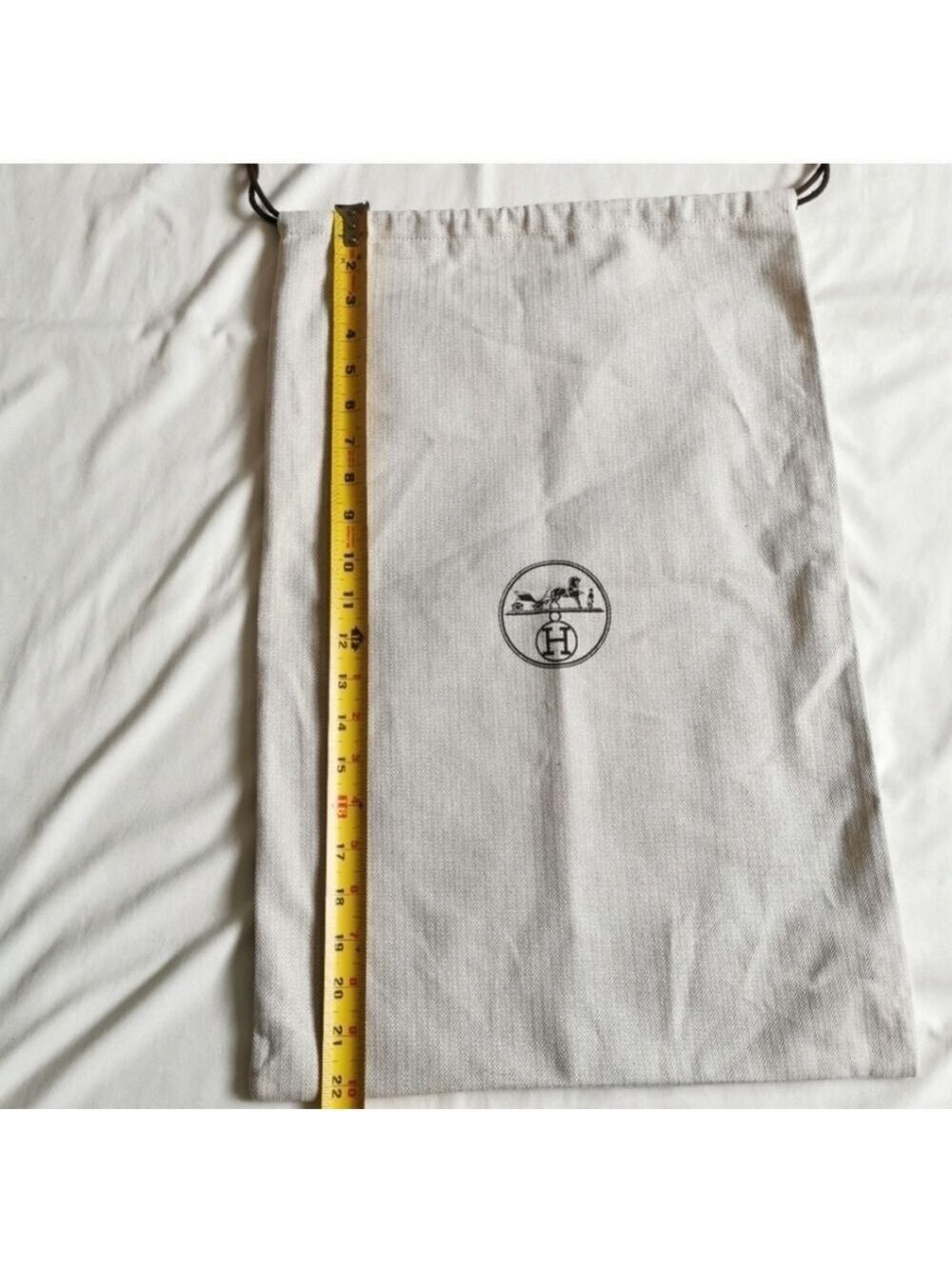 Authentic HERMES Cotton Drawstring Dustbag - Picture 2 of 5